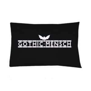 GOTHIC-MENSCH Pillow Case / Kissenhülle schwarz 40 x 40 cm