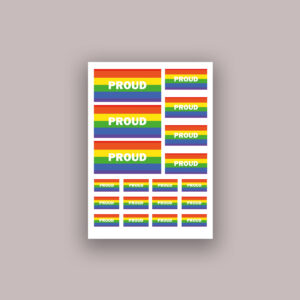 Aufkleber Stickerbogen LGBT Flagge PROUD