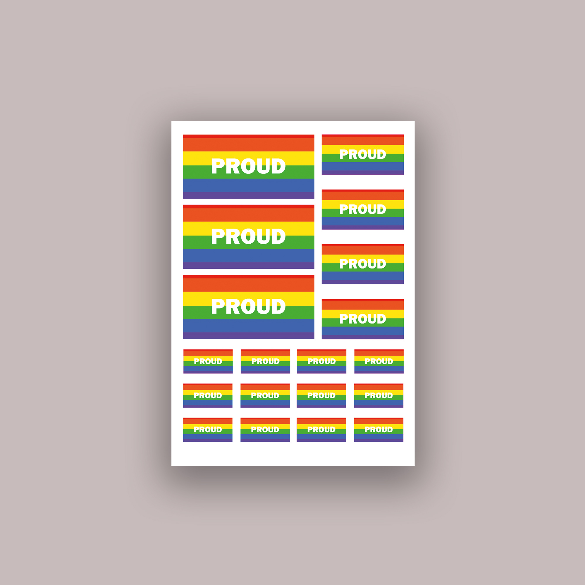 Aufkleber Stickerbogen LGBT Flagge PROUD