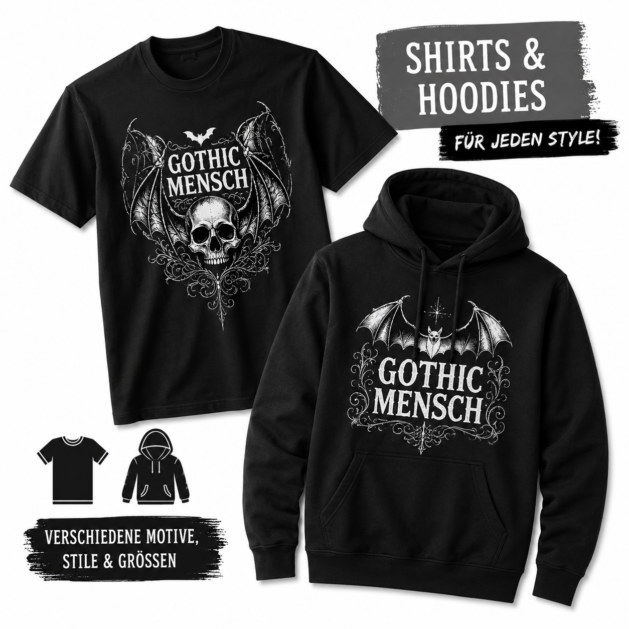 Kategorievorschau Gothicmensch T Shirts Hoodies